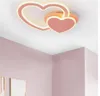 크리 에이 티브 디자인 램프 및 초 롱 하트 모양의 로맨스 침실 조명 LED 천장 램프 회전 현대 아크릴