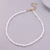 Mode Bohemian Simple Simulated Pearl Choker voor Dames Creative Seed Bead Korte Collar Collar Holiday Gift Jewelry