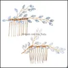 Hair Clips & Barrettes Jewelry Bridal Crystal Beads Hairpin Comb Aessories Flower Stick Wedding Xx9C Drop Delivery 2021 C7Zxi