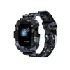 사과 + Transpareent 실리콘 스트랩 스포츠 밴드 44 / 42 / 40 / 38mm 스트랩 팔찌 iWatch 시리즈 SE 6 5 4 3 위장 시계 밴드