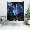 CILEGTED 3D Wolf Tapestry Wall Hanging Polyester Thin Boho Style Shop Dream Net Tapestry Tapestry Room Room Decoration 25809630