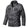 남성 가죽 자켓 겨울 양털 캐주얼 오토바이 바이커 코트 유럽풍 방풍기 정품 210923