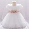 Sequin Baby Girl Dress First Birthday For Christening Big Bow Party Wedding Princess Dresses 0-24 Month 210611