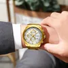 Relogio Masculino Curren Mens Zegarki Top Marka Luksusowy Chronograph Gold Zegarki Mężczyźni Ze Stali Nierdzewnej Złoty męski Zegarek 210527