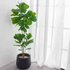 55-122cm 열대 식물 큰 인공 ficus 나뭇 가지 진짜 터치 반얀 트리 가짜 팜 나뭇잎 가정 정원 사무실 장식 211104