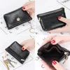 Mode lederen vrouwen portemonnee koppeling een zip vrouwelijke korte kleine bloem munt portemonnee nieuwe ontwerp zachte mini-kaart contante tas