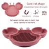 Plats d'aspiration pour tout-petits pour chaise bébé divisé assiette alimentaire Silicone enfants bols d'alimentation G1210