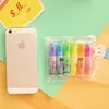 Highlighters 6colors/ Pack Highlighter Cartoon Cute Creative Candy Colored Pens Highlight Marker Student School Stationery Supplies