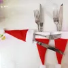 イベントパーティー用品クリスマスデコレーションキッチン食器フォークナイフカトラリーホルダーバッグポケットクリスマススプーンバッグディナーテーブル装飾飾り