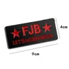 9 * 4 cm FJB Laten we Go Brandon Auto Emblemen Badge Decoratie Zinklegering Auto Sticker