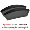 Assento de carro atualizado Gap Pocket Thone Titular Universal Auto Armazenamento Organizadores Caixa PP Gap Slit Recipiente Assento Assento Acessórios para Tesla Modelo 3 x Y S