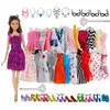 30 Artikel/Set Puppenzubehör = 10x Mix Fashion Cute Dress + 4x Brillen + 6x Halsketten + 10x Schuhe Kleid Kleidung für Barbie Doll 2015 Y2