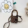 Mini bolsos de mano para niños, bolsos cruzados de leopardo bonitos para niños, monedero pequeño, monedero de fiesta para niñas