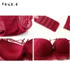 Fashion Bandage Brassiere Black Push Up Bra Panties Set Lace Lingerie Embroidery Thick Cotton Underwear Set Women Bras Sexy Q0705