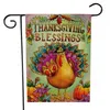 Party Supplies Thanksgiving Pattern Garden Flag Jul Dubbelsidig Banner Holiday Dekorationer Partihandel