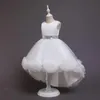 Dziewczyna Suknie 3 10 Letnia Krajowa Księżniczka Piękna Suknia Ślubna Dla Dziewczyny Suknia Balowa Lato Krótki Rękaw Elegancki Kwiaty 2021 Kostiumy dla dzieci
