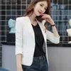 Peonfly Blazer Femme Veste à manches longues S solide bouton simple manteau slim de bureau veste féminine 211006