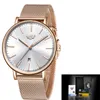 LIGE s Stainless Steel Ultra-Thin Casual Wristwatch Quartz ClockTop Brand Luxury Waterproof Watch Womens Watches Fashion Ladie 210616