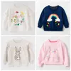 Jakość 100% Terry Cotton Swetry Tee Girl Brand Baby Clothing Dzieci Bluza T Shirt Bluzy S Odzież dziecięca 211029