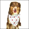 Forniture Home Gardendeign Bandane per cani di grandi dimensioni Sciarpa per animali domestici Aessories Bandana Plaid in cotone Collare lavabile Toelettatura per gatti Drop Delivery 2021 Wa7Lo