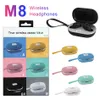 M8 TWS Wireless Bluetooth Earphone Multi-Color Stereo True Wireless Handsfree Mic Headphones Sport Earbuds with Charging Case Retail Box
