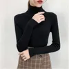 Bonjean Autumn Winter Knitted Jumper Tops turtleneck Pullovers Casual Sweaters Women Shirt Long Sleeve Tight Sweater Girls 211103