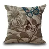 Almofada/travesseiro decorativo maiyubo preço 6 tipos de linho de linho de algodão oferta especial de flor e borboleta capa de almofada invisível zíper