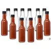 NEW5oz Round Glass Sauce Tomata Clear Woozy Bottles with Dripper Inserts 150ml with Screw Caps RRD11973 sea way