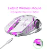 2.4GHz Wireless Gaming Silent Ergonomic Rechargeable Optical Mice 6 Keys 2400 DPI Mouse LED RGB Computer ps4 Pro Gamer