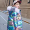 -30 Degree Children's Down Parkas Boys Snowsuit Girls Winter Coat Thicken Windproof Real Fur Collar Kids Snow Wear Clothes 5-14Y H0909