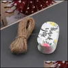 Christmas Decorations Festive & Party Supplies Home Garden 50Pcs Gift Box Decoration Drop Ornaments Pendant Diy Paper Label Floral Tags Than