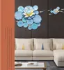 Fundo tv objeto decorativo parede decoração pingente figuras 3d peixe tridimensional pendurado flor sala de estar sofá fundo parede-pendurado