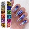 1 étui holographique à paillettes pour ongles, feuille de losange pour Nail Art, décorations à Paillettes 3D, vernis Gel miroir, manucure, Paillettes8446133