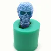 DIY Cráneo Vela Sile Molde para pastel Pudín Jalea Postre Moldes de chocolate 3D Halloween Jabón hecho a mano Mo Qylyfl