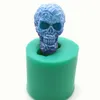 DIY Skull Candle Sile Mold para Pudim de Pudim Jelly Sobremsert Moldes de chocolate 3d Halloween Soap MO Qylyfl