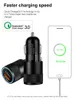 small steel gun 38W Dual USB C Car Charger with 20W PD Port QC 3.0 for iPhone 12 Huawei Xiaomi sumsung phone