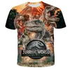 2020 Jurassic World Fallen Kingdom Cool tête de dinosaure impression 3D T-shirt garçons et filles Hiphop Tee-shirt garçon couleur vêtements Drop K715891869