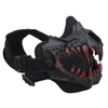 Maschera tattica con teschio Outdoor Airsoft Tiro Protezione per il viso Equipaggiamento in metallo Rete metallica in acciaio Mezza faccia NO030197516092