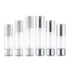 15ML 30ML 50ML Empty Frosted Airless Pump Bottles Travel Cream Pump Containers Airless Lotion Dispenser - for Refillable Cosmetic, Foundation