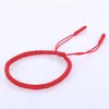 Handgeweven diamant knoop kleurarmband set rode touwarmband