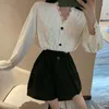 Work Dresses Cute Sweet All-match Ins Two Piece Set Women Lace Blouse Shirt Tops + Girl High Waist A-line Mini Skirt Suits Ensemble Femme