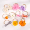 Baby Nylon Headbands 10pcs set Girls Elastic Bowknot Flower Boutique Hair Accessories Hairbands Bunny Headwear Children Satin Chiffon Rhinestone Pearl KHA167