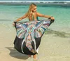 Kvinnliga strandomslag Löst klänningstryck Slip i ett stycke klänning Free Size Beach Dress Summerkläder Sexiga Wraps Print Cardigan kläder 4531