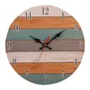 Horloge murale design moderne mécanisme Vintage numérique métal européen en bois romain artisanat horloge murale salon décoratif cadeau H1230