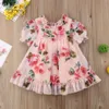 Citgeett criança crianças bebê meninas flor festa concurso tulle tutu vestido floral verão sundress Q0716