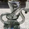 2021 Haisah Bong Szkło Dąb Rig Multi Color Black Leatherer Bongs Water Bongs Dym Rury 9 calowa Wysokość 14.4mm Złącze żeńskie z Quartz Banger