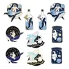 Emaille broches pins walvis astronaut broche revers Badges mode sieraden cadeau voor vrouwelijke kinderen will en sandy