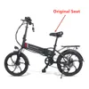 Oryginalny Siodełek do rowerów elektrycznych do samebike 20LVXD30 Unisex Rower Grube Miękkie Dual Spring WHOTOPoodporne poduszki do siedzenia