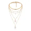 Anhänger Halsketten Lacteo 2 Teile/satz Böhmische Imitation Perle Halskette Für Frauen Mode Multi Layered Schlüsselbein Kette Choker Schmuck