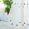 Pink Embroidered Star Voile Curtain For Kid Girls Bedroom Sheer Curtain For Living room Kitchen Window Drapes Korean Tulle P3093 210712